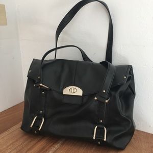 Banana Republic Black Leather Satchel